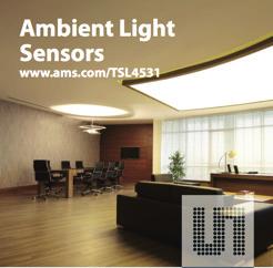 LIGHT & OPTICAL Ambient Light Sensor TSL4531 is a digital ambient sensor with direct lux output capability LIGHT & OPTICAL 56 Product Overview The TSL4531 family of devices provides ambient light