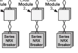 When the Series NRX communications adapter module is connected to a Series NRX trip unit for the first time, this LED will alternately flash red and green to signal a learning process between both