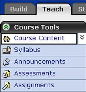The Course Content Map The Course Content Map presents content items in outline form.