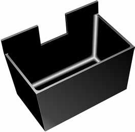 They are formed in metal molds to provide one-piece units with coved corners and bottoms pitched to the drain outlet.