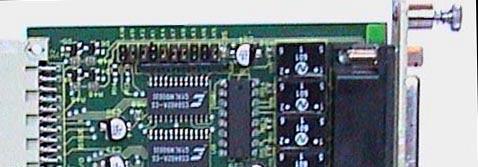 the Timecode and GPI I/O card The AES output has a
