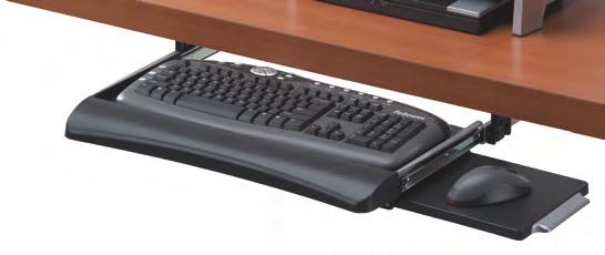 Fellowes Comfort Solutions Guide Area of Discomfort Shoulders & neck Head & eyes Potential Cause Product Solutions Improper keyboard or mouse positioning Keyboard drawers Improper monitor position