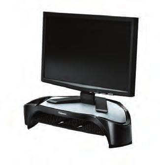 252 FELLOWES MONITOR RISERS SEE IT FROM A NEW ANGLE Fellowes monitor and laptop supports all have one thing in common -