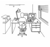 Desk depth [cm] 76 Desk length [cm] 210 8 Dimension: Environment (illumination, temperature, air flow, noise) 41.
