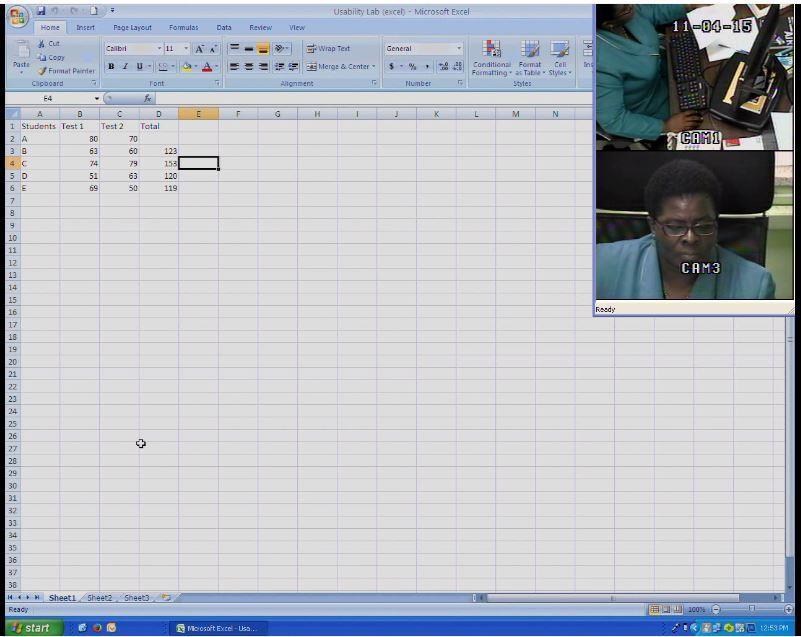 Task 3 Task 3: a) Open the Microsoft Excel spreadsheet titled "Usability Lab