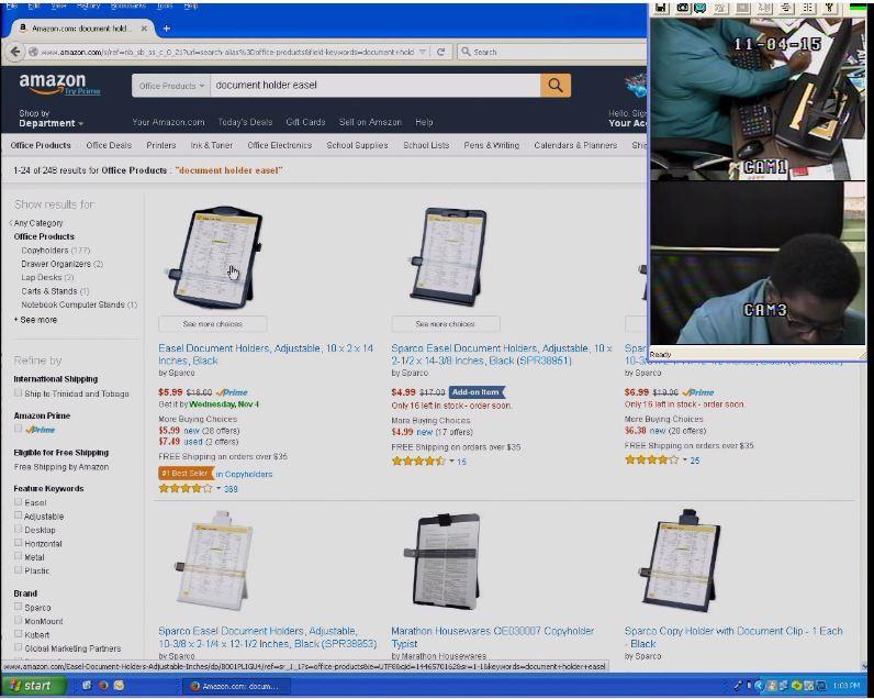 Task 5 Task 5: a) Go onto Google and search for a document holder on Amazon.