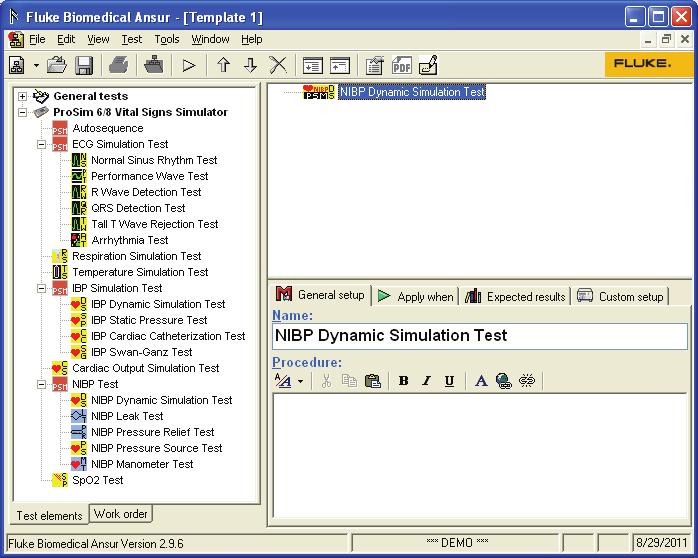 ProSim 6/8 Tests How to Create a Test Template 3 How to Create a Test Template A test template is an Ansur file that holds a set of test elements that make a test for an applicable DUT.