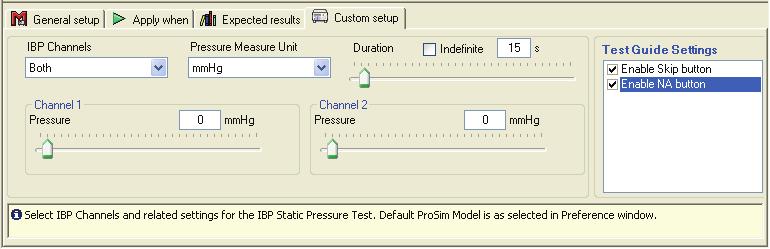 Reference ProSim 6/8 Test Elements 4 IBP Static Pressure Test This is a visual test. The Simulator does not make a measurement.