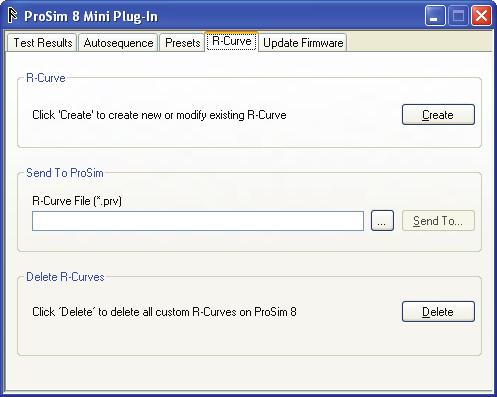 ProSim 8 Mini Plug-In How to Manage and Create R-Curves 5 2. Click the Restore Original button.