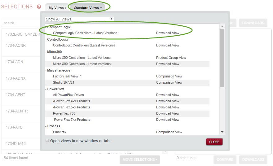 Work with Standard Views Follow these steps to use the standard views made available by Rockwell Automation. 1.