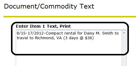 Step 16: Enter the rental car dates, (8/15/12-8/17/12), destination (Richmond, VA),