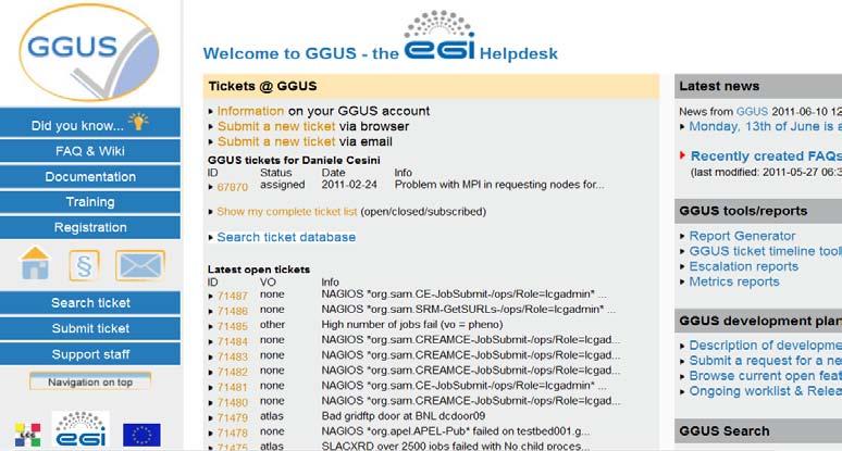 EGI Helpdesk EGI Helpdesk (KIT/DE) distributed system with a central component (Global Grid User Support - GGUS) interfaced local helpdesks 1 st and 2 nd