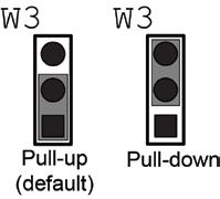 E-1608 User's Guide Functional Details Figure 7 shows the jumper configured for pull-up and pull-down. Caution! The discharge of static electricity can damage some electronic components.