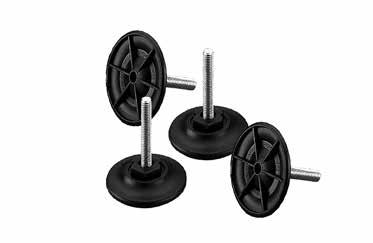 ) CPCC4SC Four swivel casters 00 3.9 75 3.0 80 400 Levelers f Pedestal Base Mount levelers to the bottom of a pedestal base where leveling is required.