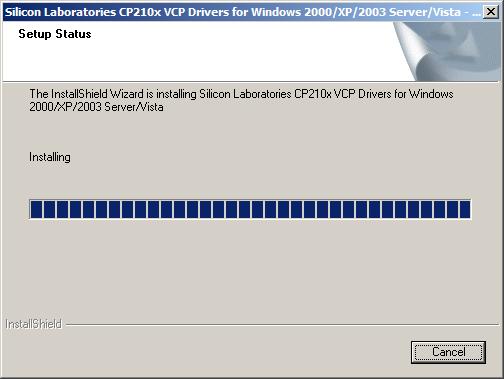 Installing the Driver 7) Wait for several seconds while