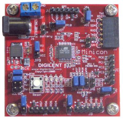 The Minicon s versatile design and programmable embedded microcontroller allows you to control different external devices and program the board for multiple uses.