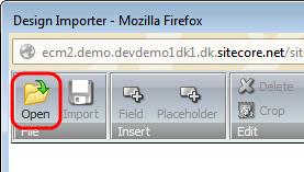 3.12 Importing a Design from a Webpage If you have the Design Importer module installed, the ECM lets you import a design for a message from a webpage.