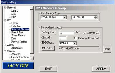 LICENSED SOFTWARE AP Making backup to a CD or DVD: (The instruction below use CD backup as an example) After pressing Start, Write CD Setting pop-up window