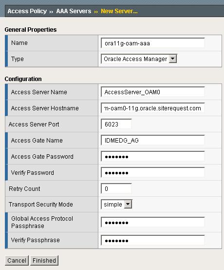 Figure 7 BIG-IP APM AAA Server configuration Creating the SSO configuration The next task is to create a Single Sign-On Configuration that defines the credentials that are cached.
