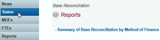 CHANGING YOUR STATUS TO COMPLETE Change the base reconciliation Status for your agency from INCOMPLETE to COMPLETE to submit your base