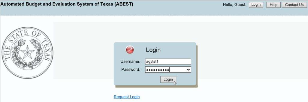 Enter your username and password and click Login. TIP You can also access the Logon Request Form mentioned earlier by clicking Request Login.