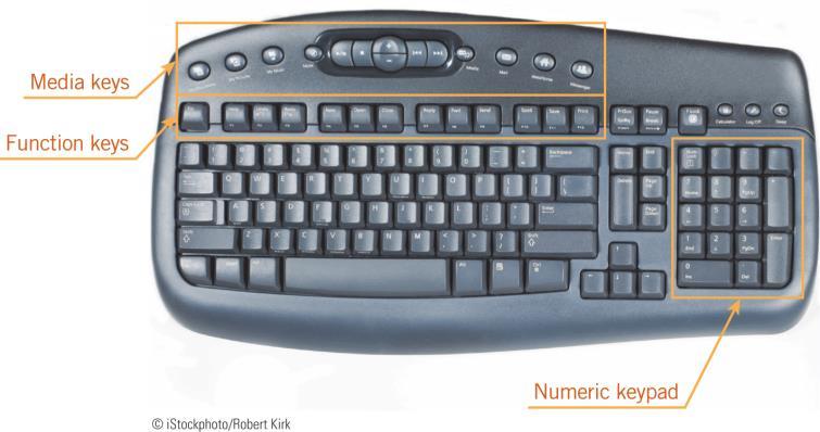 Using Input Devices (continued) 18 Keyboards The keyboard is
