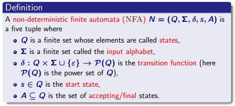 Non-deterministic Finite Automata Formally, Drawn similarly like DFAs, but with the extra
