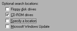 For Windows 2000: When the Found New Hardware Wizard appears during the setup, choose the following: Search for a suitable driver for the printer.
