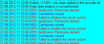 path it has to lock for stations. Fig 17. Command prompt window 6. Troubleshooting 6.1. Authentication failed or permission denied In the GeoDAS Logger window is written permission denied Fig 18.