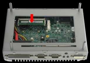 3.4 Install a DDR3L SODIMM Module Nuvo-2500 Series provides one 204-pin, SODIMM socket for installing 1.35V DDR3L memory module.