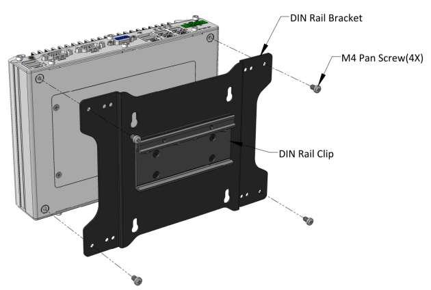3.7.4 Mount your Nuvo-2510VTC on the DIN Rail 1. Take away the food pad on the bottom of your system. Refer to Figure 60 2.