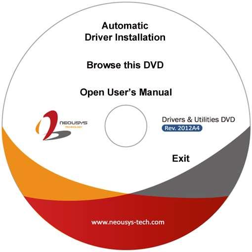 4.3 Driver Installation Neousys Technology Inc. provides a very convenient utility in Drivers & Utilities DVD to allow the One-Click driver installation.