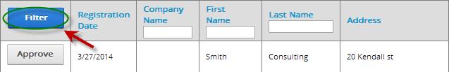 The new member screen displays a grid view listing of all new members who have paid online and by default is sorted showing newest members first.