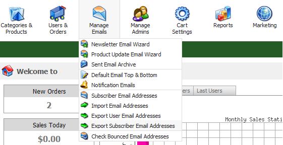 94 Pinnacle Cart User Manual v3.6.3 Figure 4-11-1: Export Subscriber Email Addresses The Export Subscriber Email Addresses page will open, as shown in the Figure 4-11-2 95.