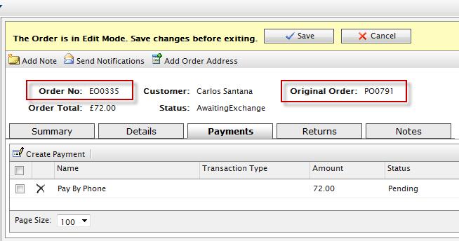 Orders 111 13. Click Save to process the payment and the order. The payment Transaction Type changes to Authorization.