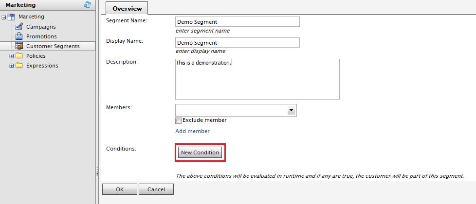 168 Episerver Commerce User Guide update 16-1 Creating a promotion for a customer group Customer groups are useful when you set permissions, promotions, and targeted marketing campaigns.