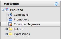Marketing 177 Customer segments [Legacy] From update 83 Commerce features a new Campaigns user interface (work in progress) from where you can manage campaigns and discounts.