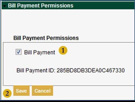 Bill Payment Permissions 1.
