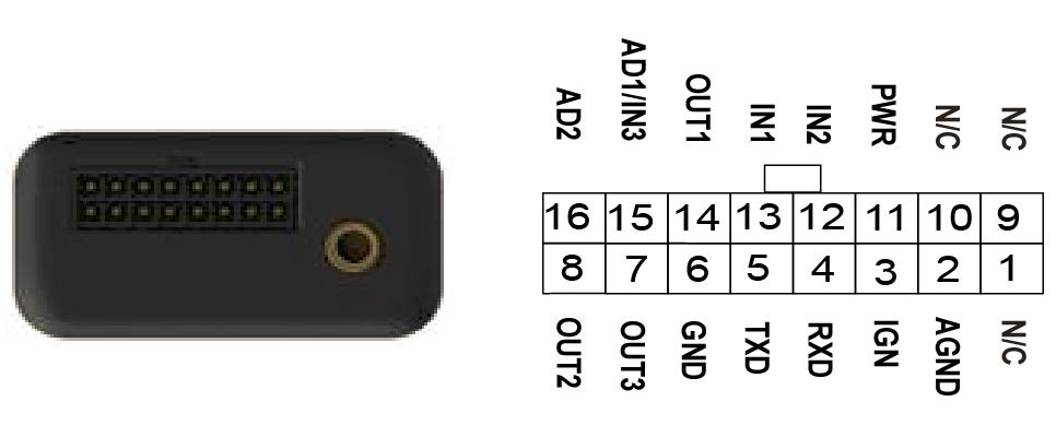 1.3. Interface Definition The NxtG-V has a 16 PIN interface connector which contains the connections for power, I/O, RS232, microphone, speaker, etc.