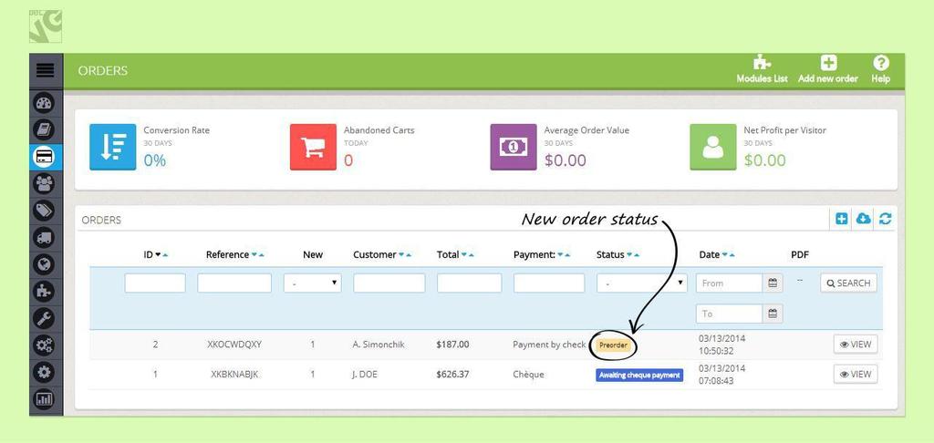 All settings are stored in Pre-Order tab on product edit page. Note!