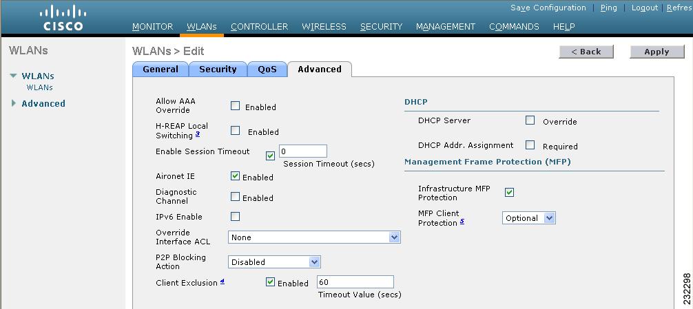 Chapter 6 Configuring WLANs Figure 6-14 WLANs > Edit (Advanced) Page Step 4 Step 5 Step 6 Check the IPv6 Enable check box if you want to enable clients that connect to this WLAN to accept IPv6
