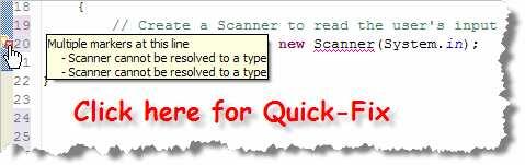 create a Scanner, like this: Scanner