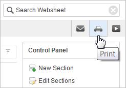 Managing Websheet Applications Emailing a Websheet Page 3. Follow the on-screen instructions and click Change Password. To email a Websheet page: 1. Log in to and run the Websheet.