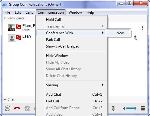 There are multiple ways to initiate a conference: By selecting multiple contacts in the contact list by holding the Ctrl