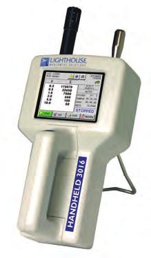 Handheld 2016/3016/5016 Particle Counters THE ergonomically designed and lightweight Lighthouse Handheld 2016, 3016 and 5016 particle counters feature 0.2, 0.3 and 0.