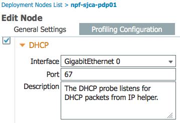 Collection: Getting traffic to Probes: DHCP via IP Helper DHCP-REQ PSN Great and simple method of getting DHCP traffic to ISE Requires configuration of NADs to relay DHCP packets to ISE.