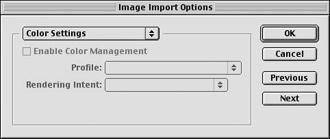 Disable InDesign color management when placing images in a document. TO DISABLE INDESIGN 2.0.1 COLOR MANAGEMENT WHEN IMPORTING IMAGES 1 Choose Place from the File menu. The Place dialog box appears.