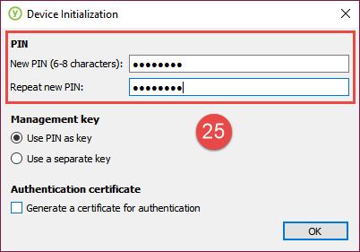 22. You need to first download and install the YubiKey Personalization Tools and PIV Manager