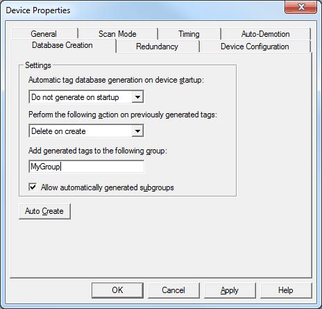 10 Automatic Tag Database Generation This driver's Automatic OPC Tag Database Generation features have been designed to make configuring the OPC application a plug-and-play operation.
