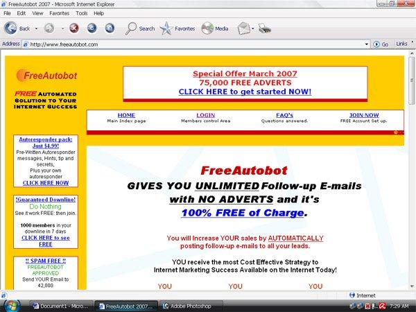 Masukkan alamat http://www.freeautobot.com di dalam Internet Explorer.